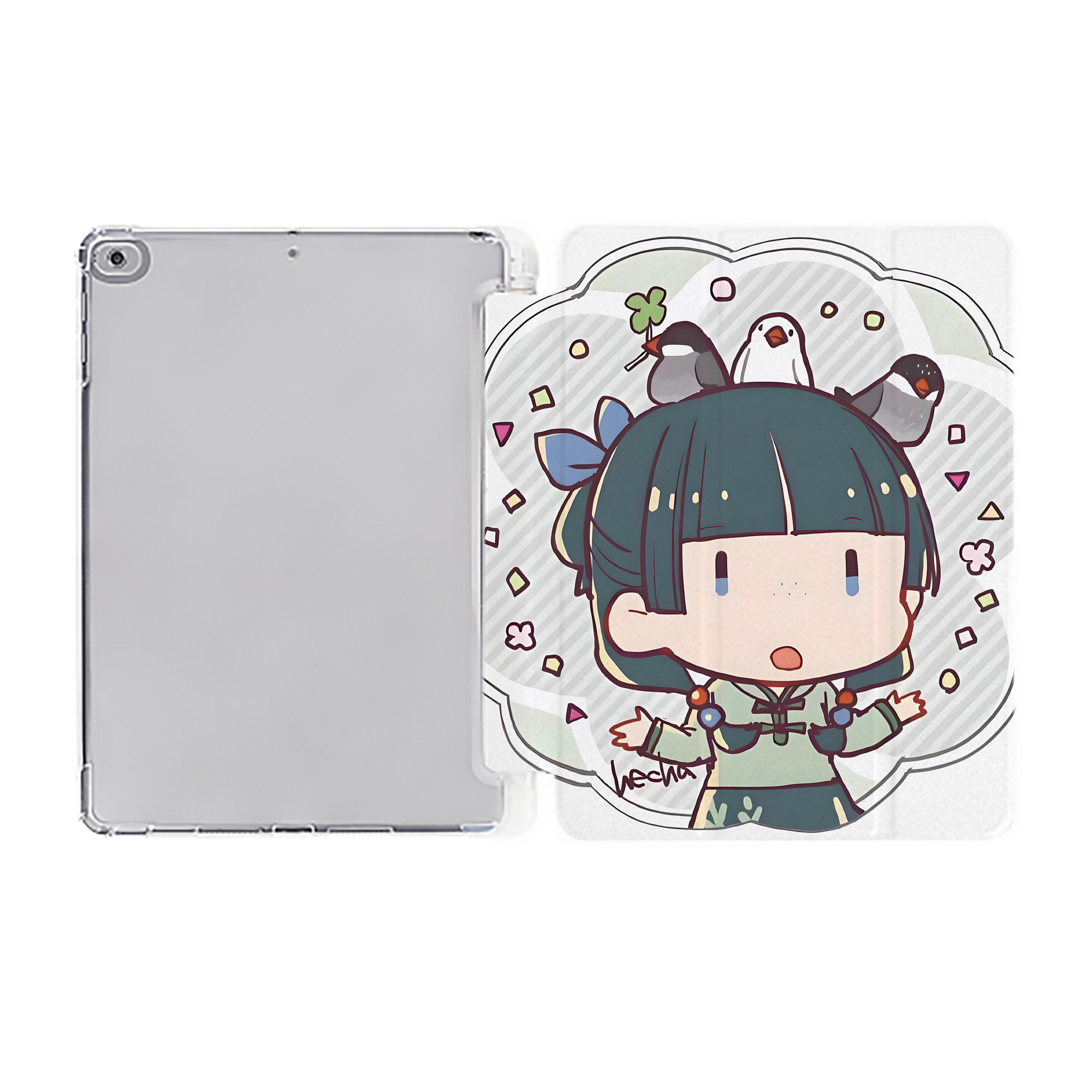 （画像用） 薬屋のひとりごと The Apothecary Diaries IPad ケース ペン収納付き 三つ折りスタンド PUレザー×シリコン 対応機種9.5/10.5/10.9インチ